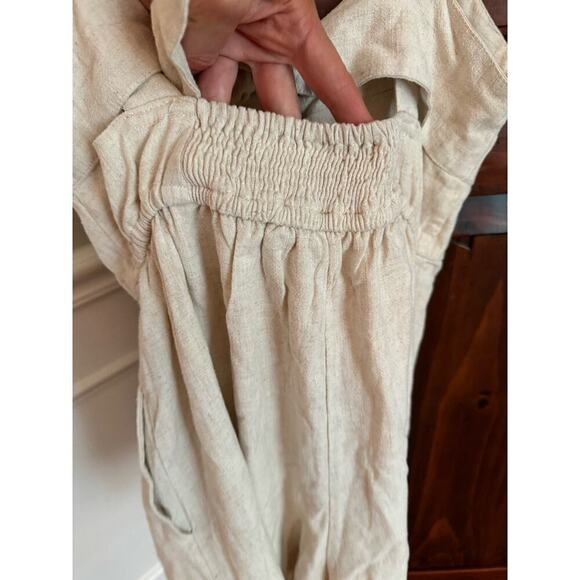 Women's Promesa Linen Blend Romper Oatmeal Beige Size small NWT - Picture 8 of 11